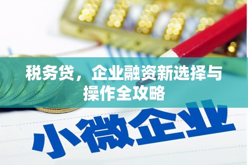 南庄税务贷，企业融资新选择与操作全攻略