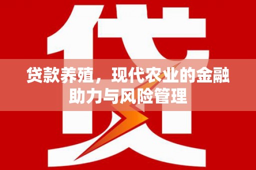 南庄贷款养殖，现代农业的金融助力与风险管理