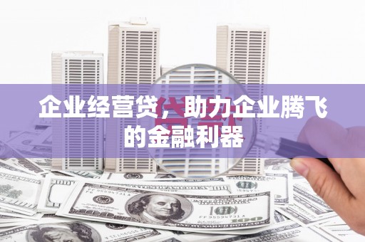 南庄企业经营贷，助力企业腾飞的金融利器