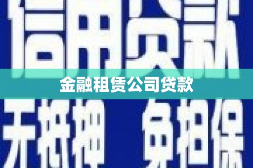 南庄金融租赁公司贷款