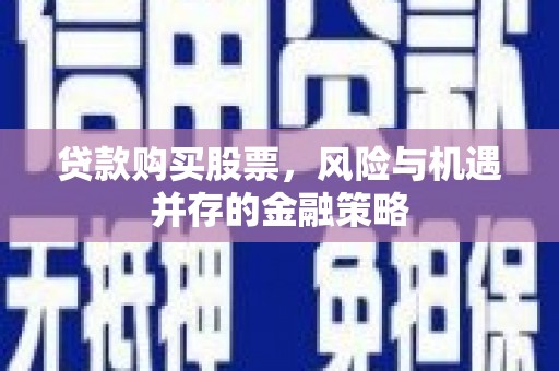 南庄贷款购买股票，风险与机遇并存的金融策略