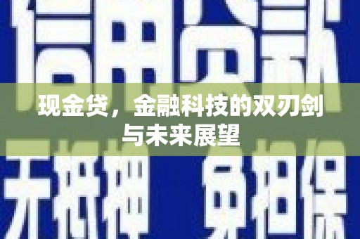 南庄现金贷，金融科技的双刃剑与未来展望