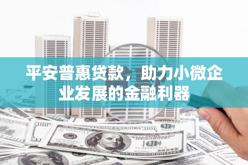 南庄平安普惠贷款，助力小微企业发展的金融利器