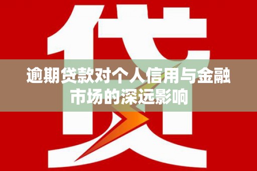 南庄逾期贷款对个人信用与金融市场的深远影响