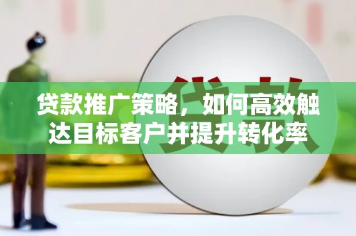 南庄贷款推广策略，如何高效触达目标客户并提升转化率