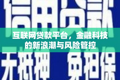 南庄互联网贷款平台，金融科技的新浪潮与风险管控