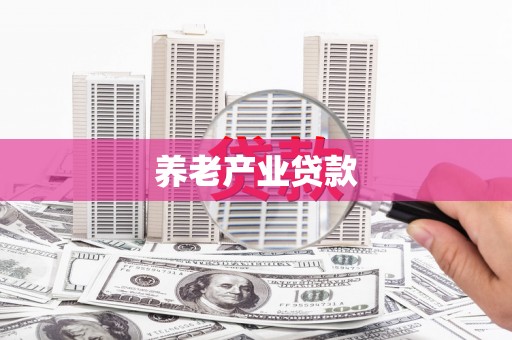 南庄养老产业贷款