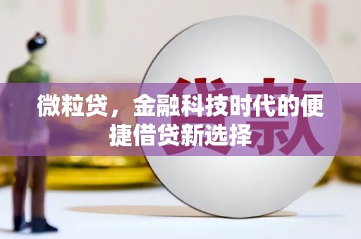 南庄微粒贷，金融科技时代的便捷借贷新选择