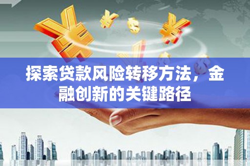 南庄探索贷款风险转移方法，金融创新的关键路径