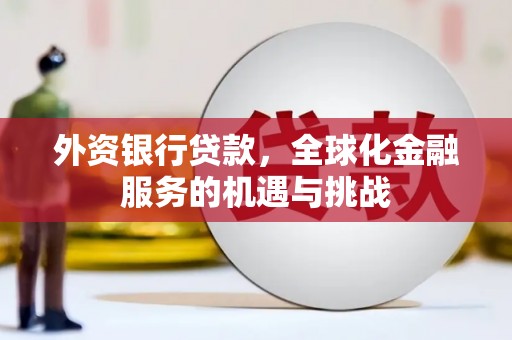 南庄外资银行贷款，全球化金融服务的机遇与挑战