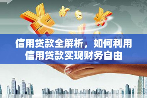 南庄信用贷款全解析，如何利用信用贷款实现财务自由